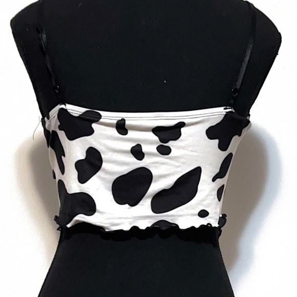 Cow print cropped shirt - Picture 2 of 2